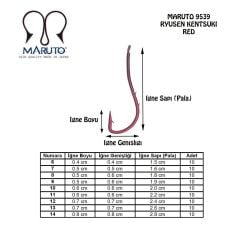 Maruto 9539 Kırmızı Nikel Olta İğnesi