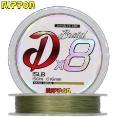 Japan Dx8 Braid 150 Mt İp Misina 8X M.Green