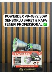 Powerdex Pd-1872 30w Profesyonel Sensörlü Baret Ve Kafa Feneri Siyah