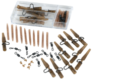 Camou Heavy Lead Clip Box 10 Sets