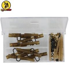 Camou Heavy Lead Clip Box 10 Sets