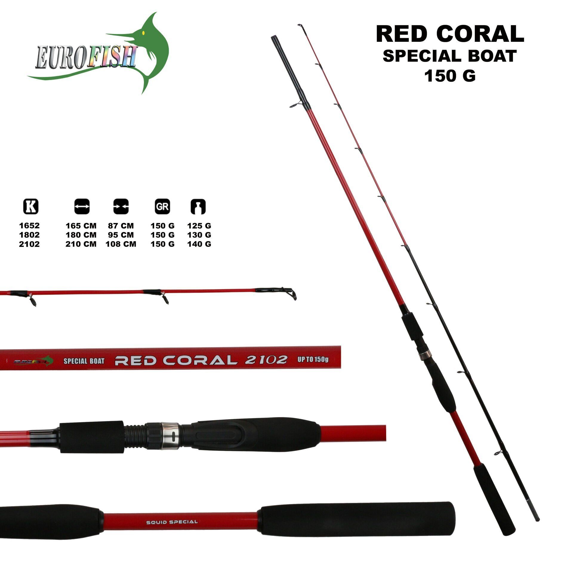 EUROFISH Red Coral 150g Tekne/Bot Kamışı