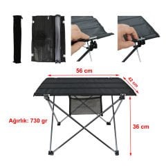 Katlanır kamp sehpası küçük bez