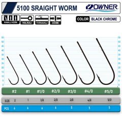 Owner 5100 Straight Worm BN İğne