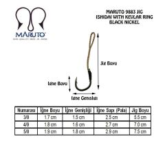 Maruto 9883 Siyah Nikel Jig İğnesi