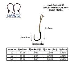 Maruto 9883 Siyah Nikel Jig İğnesi