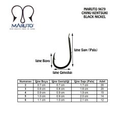 Maruto 9679 Bn Siyah Nikel Olta İğnesi