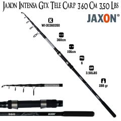 Jaxon Intensa GTX Impulse 3.60m 3.5lbs Teleskopik Sazan Kamışı